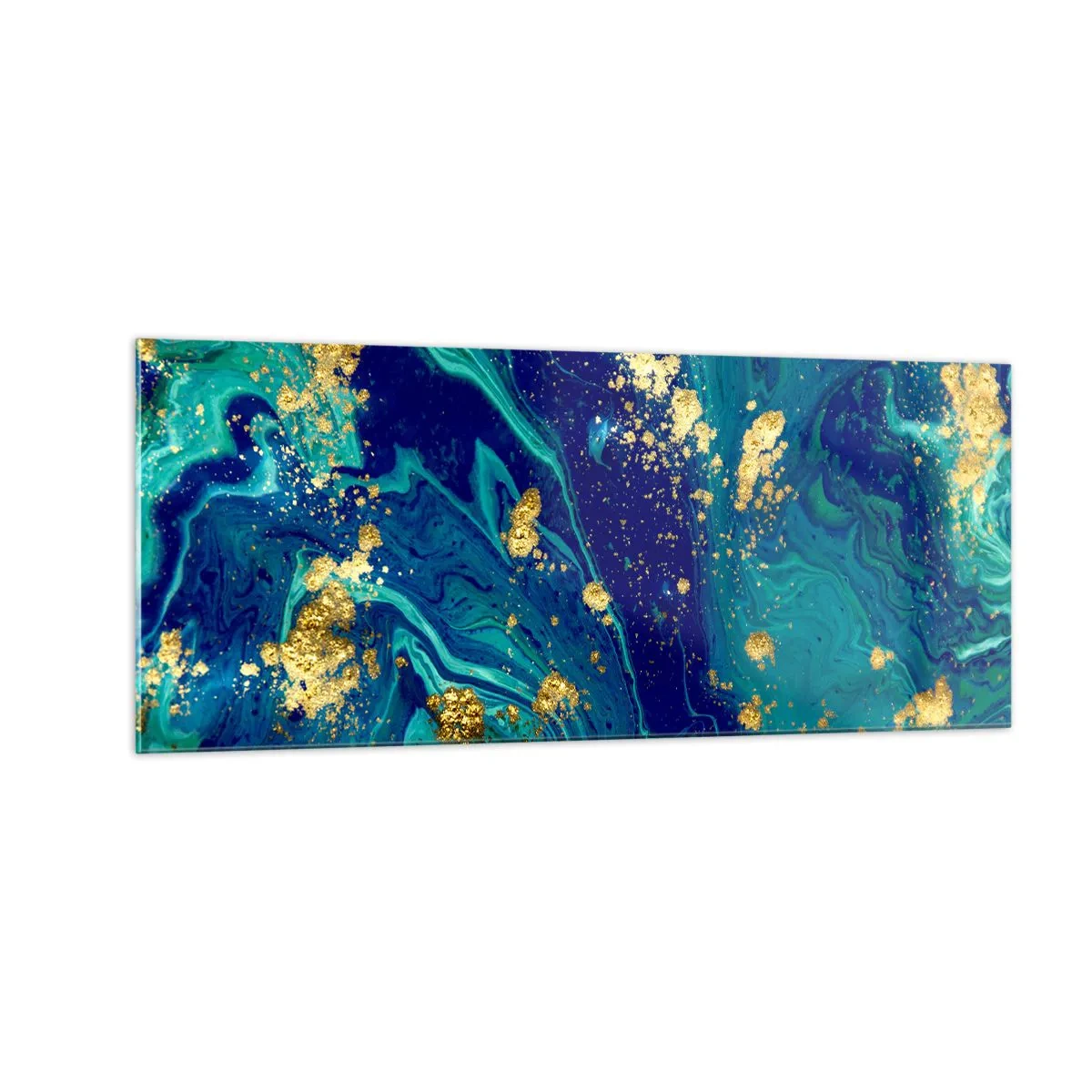 Glastavla - Bild på glas - Solflingor - 100x40 cm