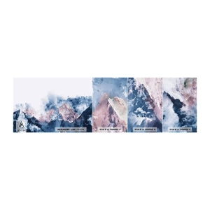 Provbit av självhäftande fototapet Deluxe Sticker - Det är toppen! - Abstraktion, Bit, Berg - 100x30 cm