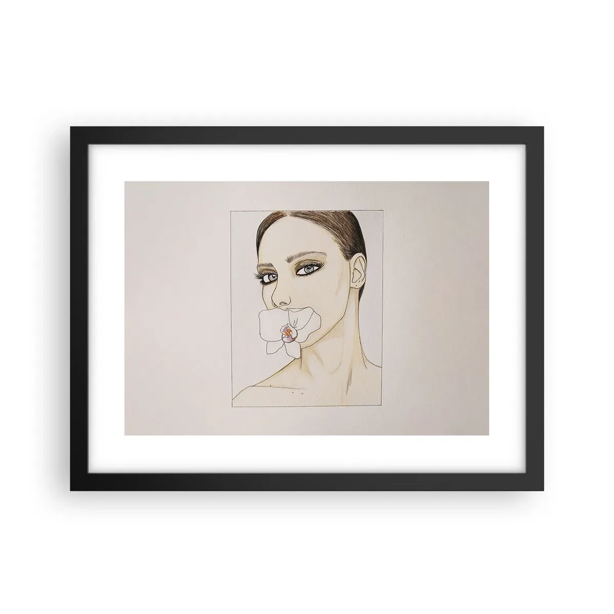 Affisch i svart ram - Elegansens och skönhetens symbol - 40x30 cm