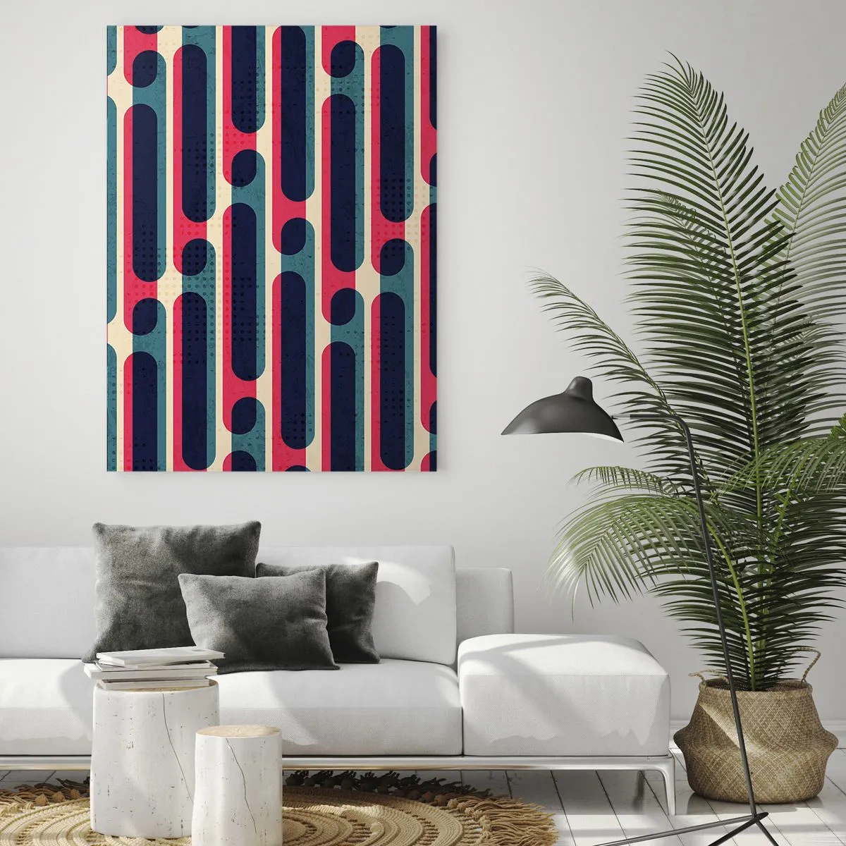 Glastavla - Bild på glas - In och framåt - 50x70 cm
