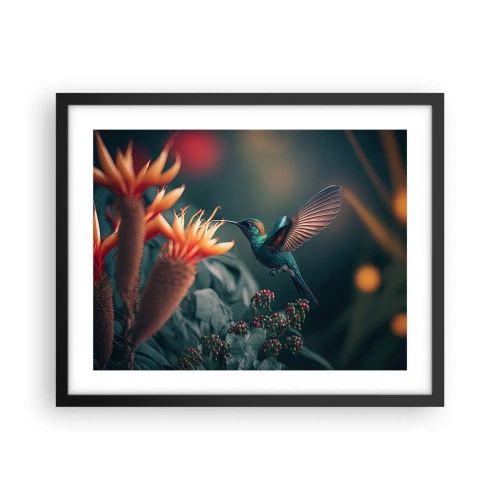 Affisch i svart ram - Ett verkligt färgglatt liv - 50x40 cm