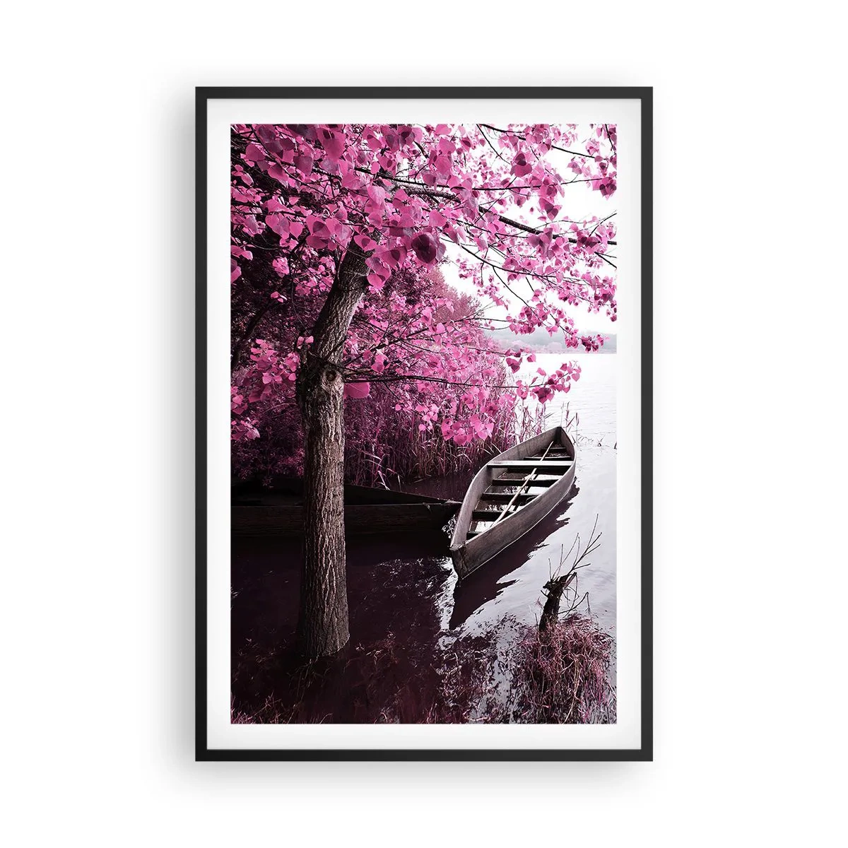 Affisch i svart ram - I rosa tystnad - 61x91 cm