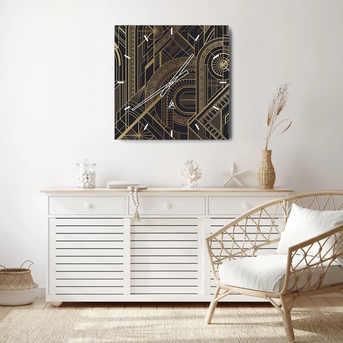Väggklocka - Klocka på glas - Koncept, idéer, planer - 30x30 cm