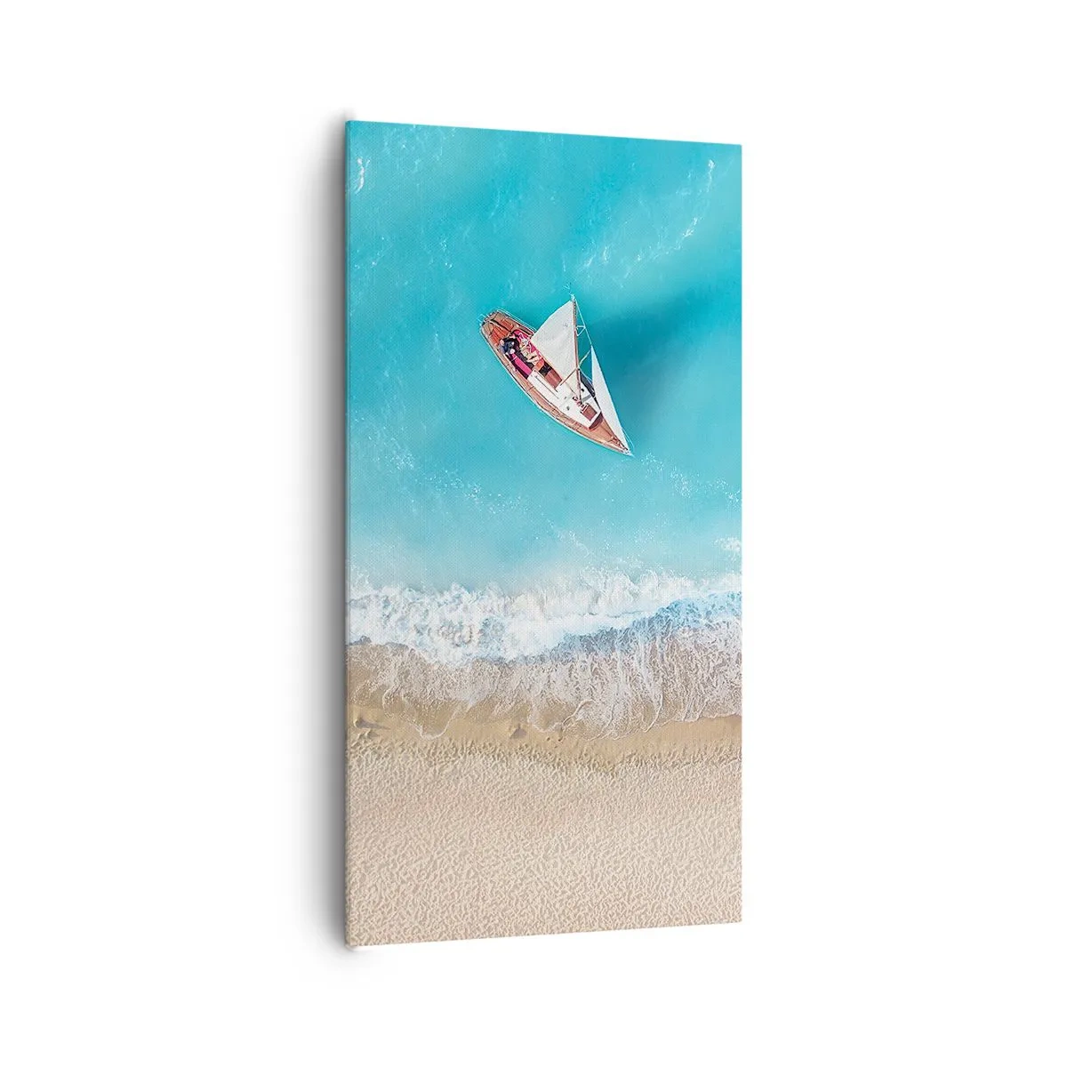 Canvastavla - Bild på duk - På gränsen mellan blå och guld - 65x120 cm