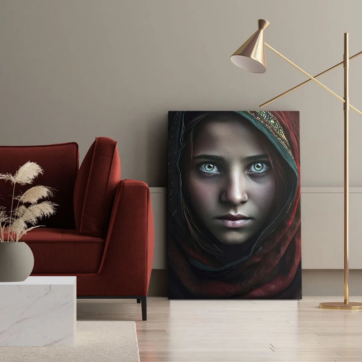Canvastavla - Bild på duk - Östlig prinsessa - 50x70 cm