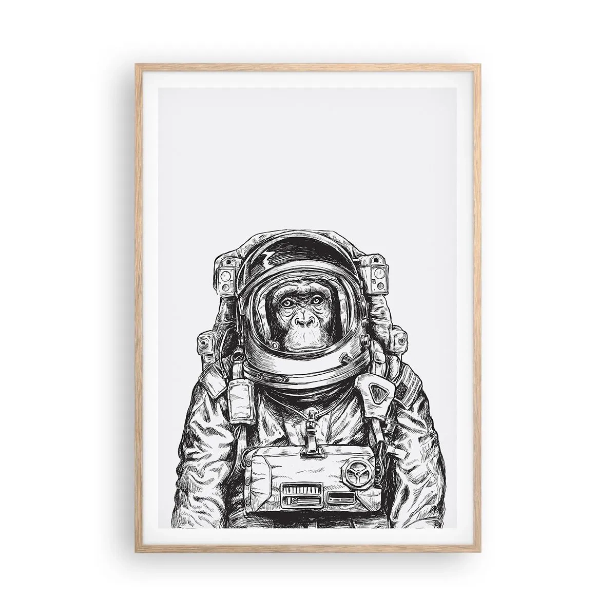 Affisch i ram av ljusek - Alternativ evolution - 70x100 cm