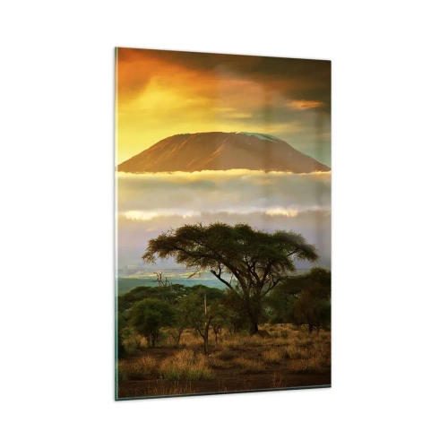 Glastavla - Bild på glas - Resenärens dröm - 80x120 cm