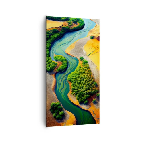 Canvastavla - Bild på duk - Livgivande flod - 65x120 cm