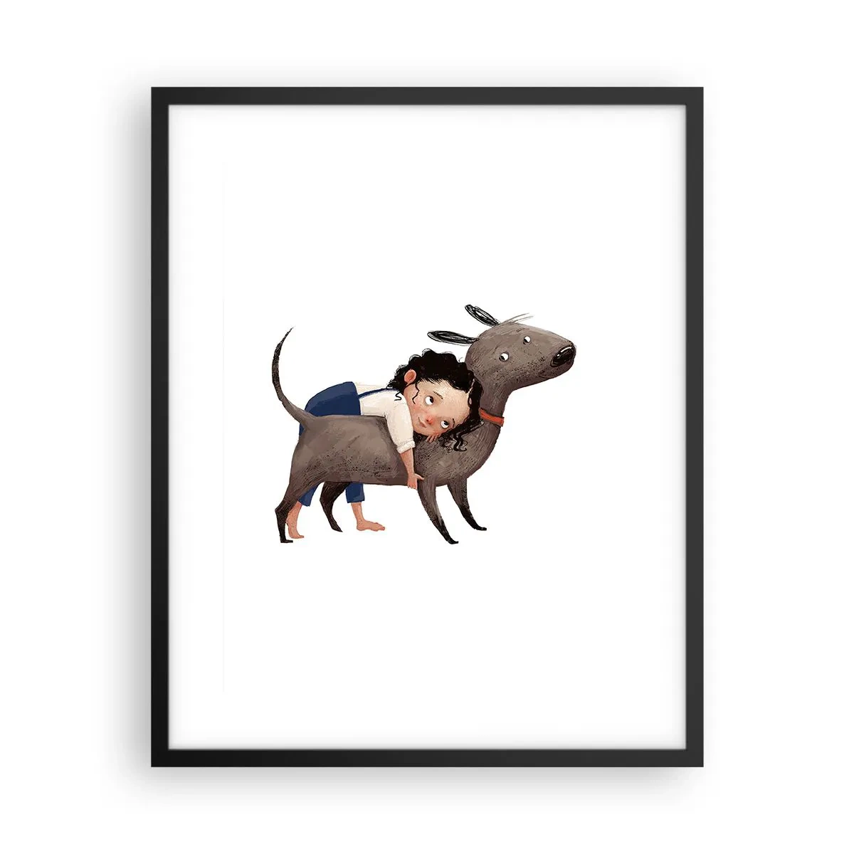 Affisch i svart ram - Bästa vänner - 40x50 cm