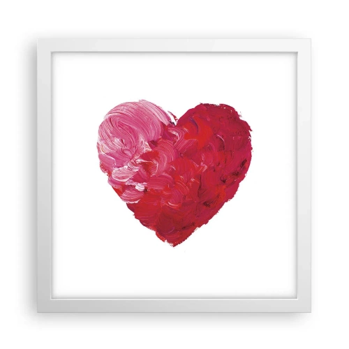 Affisch i vit ram - All you need is love - 30x30 cm