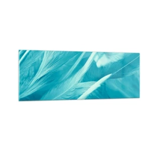 Glastavla - Bild på glas - Drunkna i dun - 140x50 cm