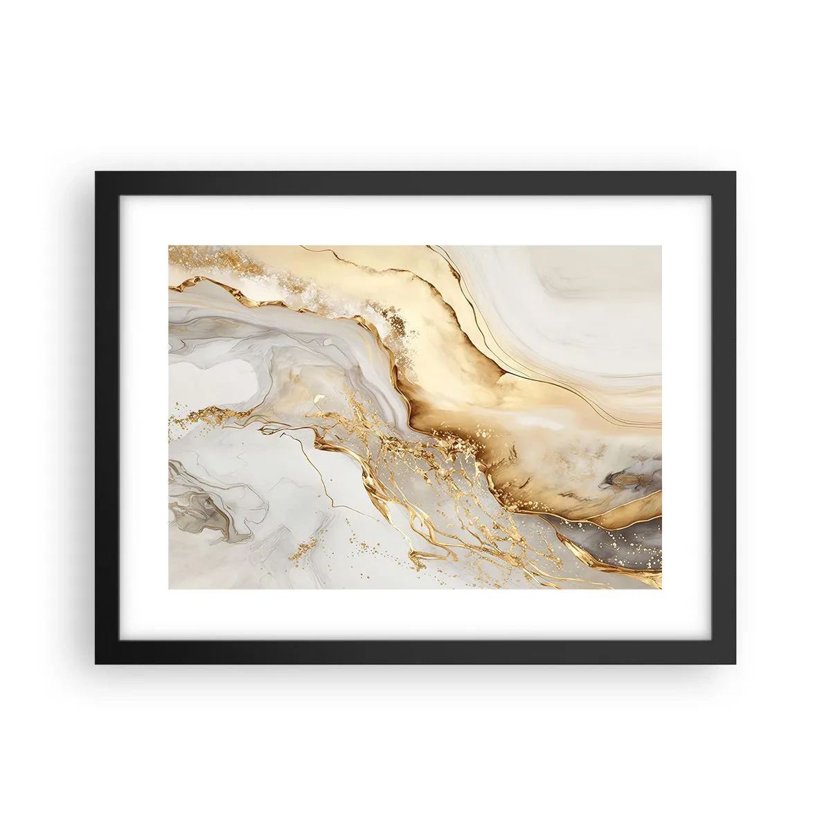 Affisch i svart ram - Abstraktion: skönhet och godhet - 40x30 cm