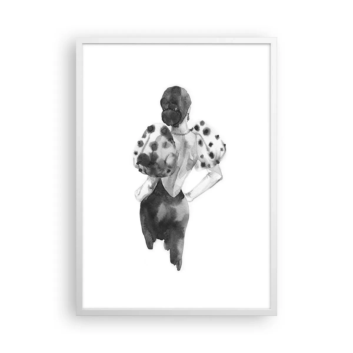 Affisch i vit ram - Hon passerade nära mig - 50x70 cm