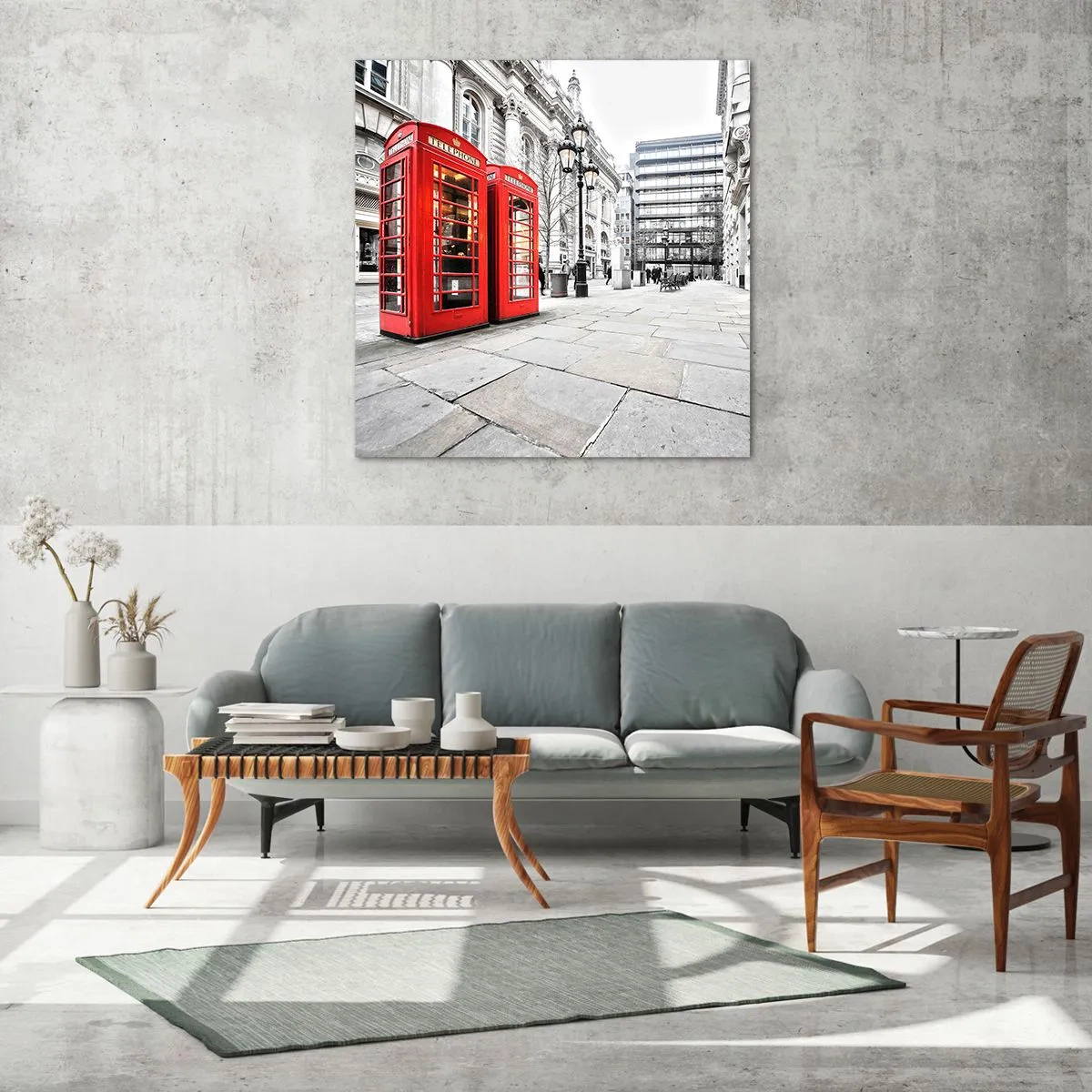 Glastavla - Bild på glas - Welcome to London - 30x30 cm