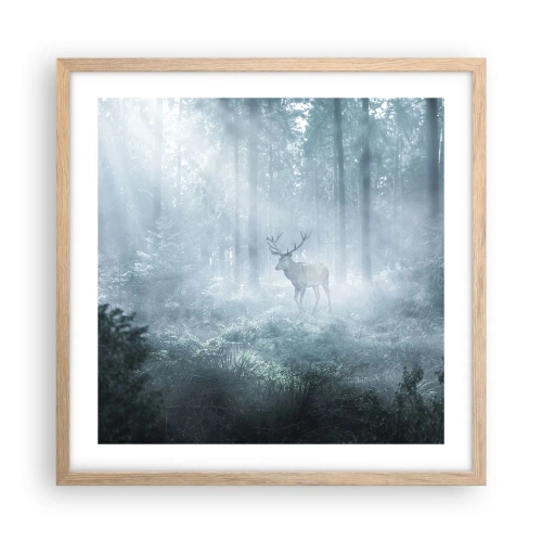 Affisch i ram av ljusek - Morgonrond runt godset - 50x50 cm