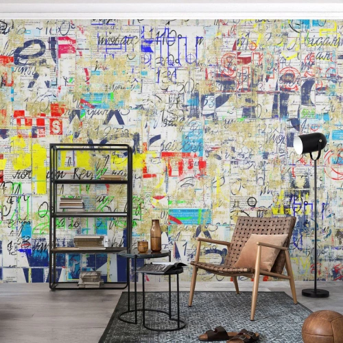 Fototapet Premium Sand - Helt enkelt gläder ögonen - Graffiti, Väggmålning, Ungdom - 500x350 cm