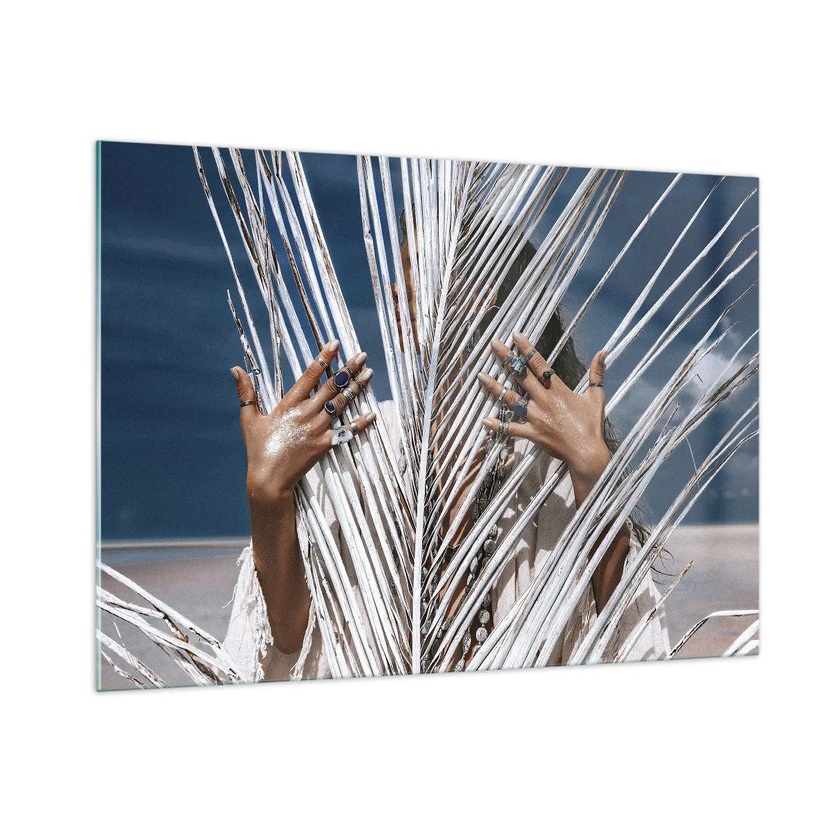 Glastavla - Bild på glas - Schamanens flickvän? - 100x70 cm