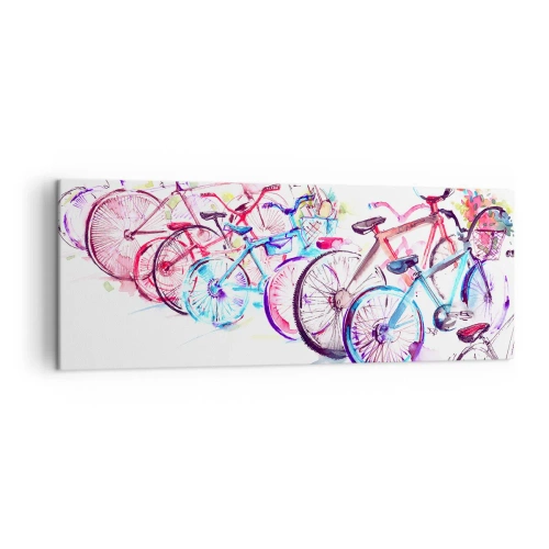 Canvastavla - Bild på duk - Antimotoklubbens träff - 140x50 cm