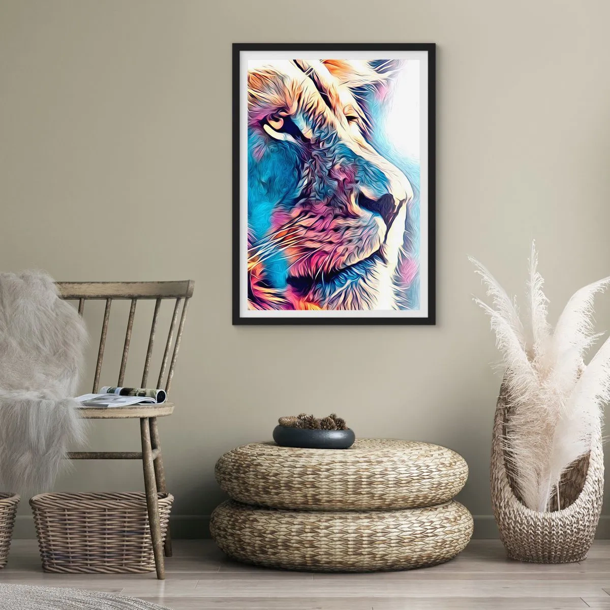 Affisch i svart ram - Naturens klokhet - 30x40 cm