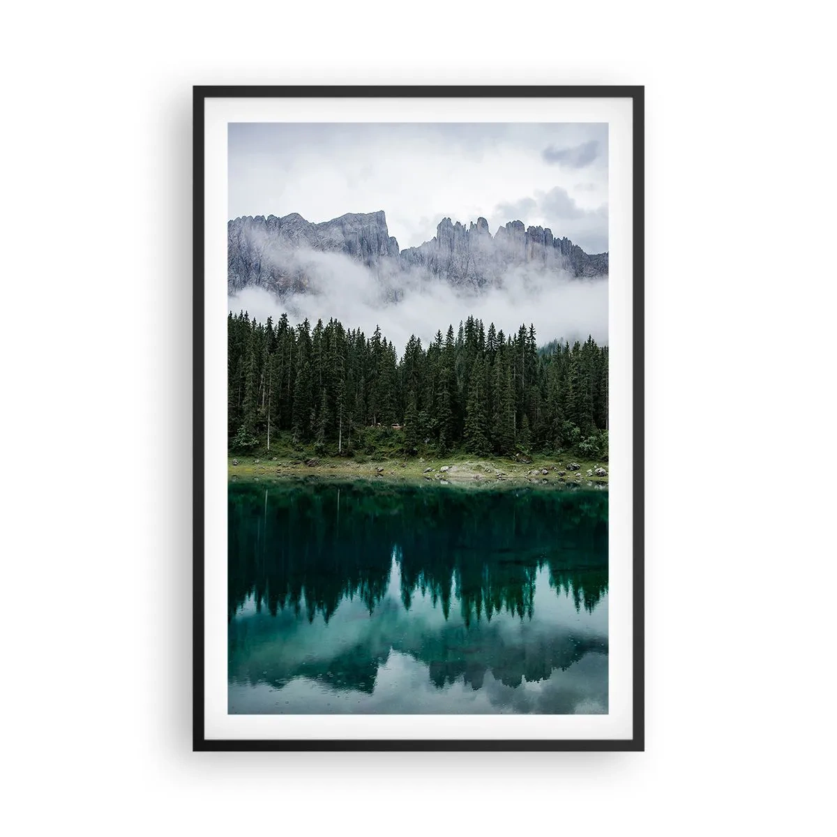 Affisch i svart ram - Tyst, tyst, väck inte sovande vatten... - 61x91 cm