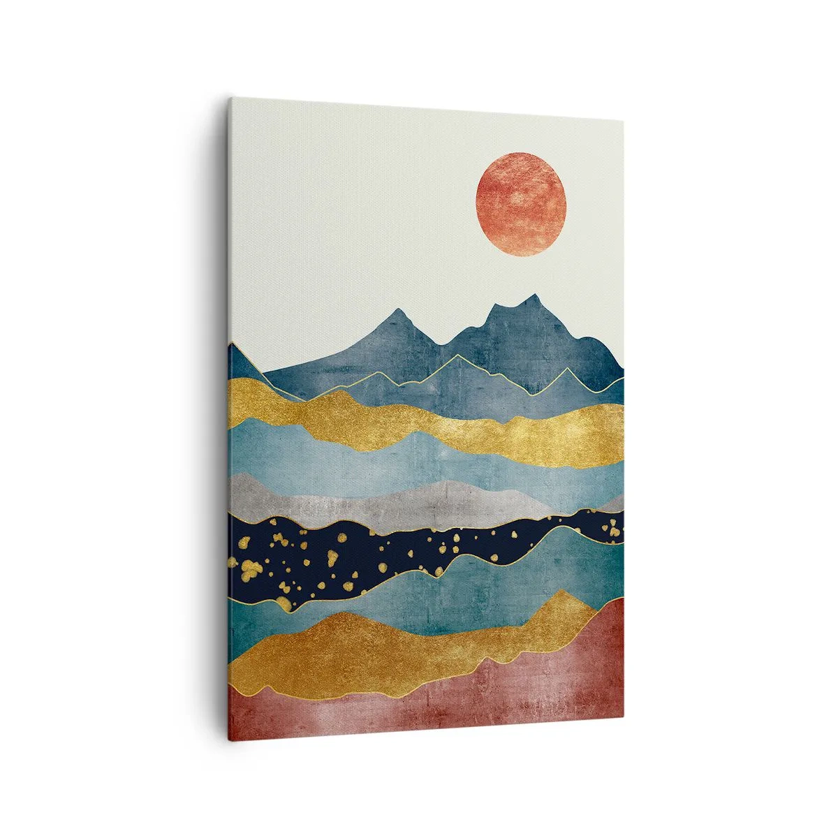 Canvastavla - Bild på duk - Världens tvärsektion - 70x100 cm