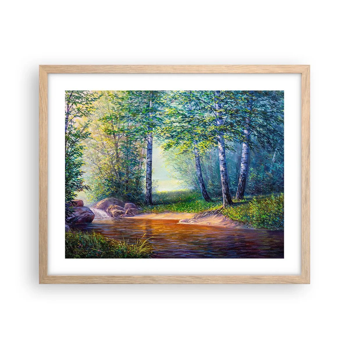 Affisch i ram av ljusek - Idyllisk vy - 50x40 cm