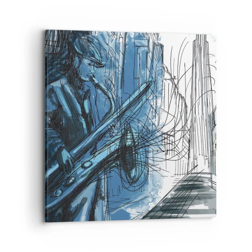 Canvastavla - Bild på duk - Stadsrapsodi - 70x70 cm