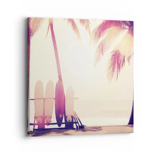 Canvastavla - Bild på duk - Det blir en underbar dag - 40x40 cm