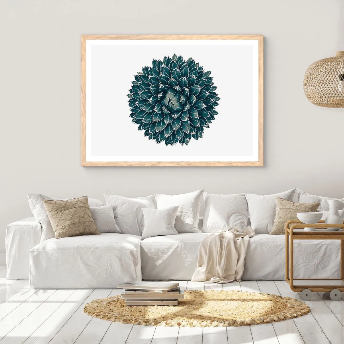 Affisch i ram av ljusek - Öknens stjärna - 100x70 cm