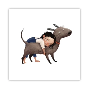 Affisch - Bästa vänner - 30x30 cm