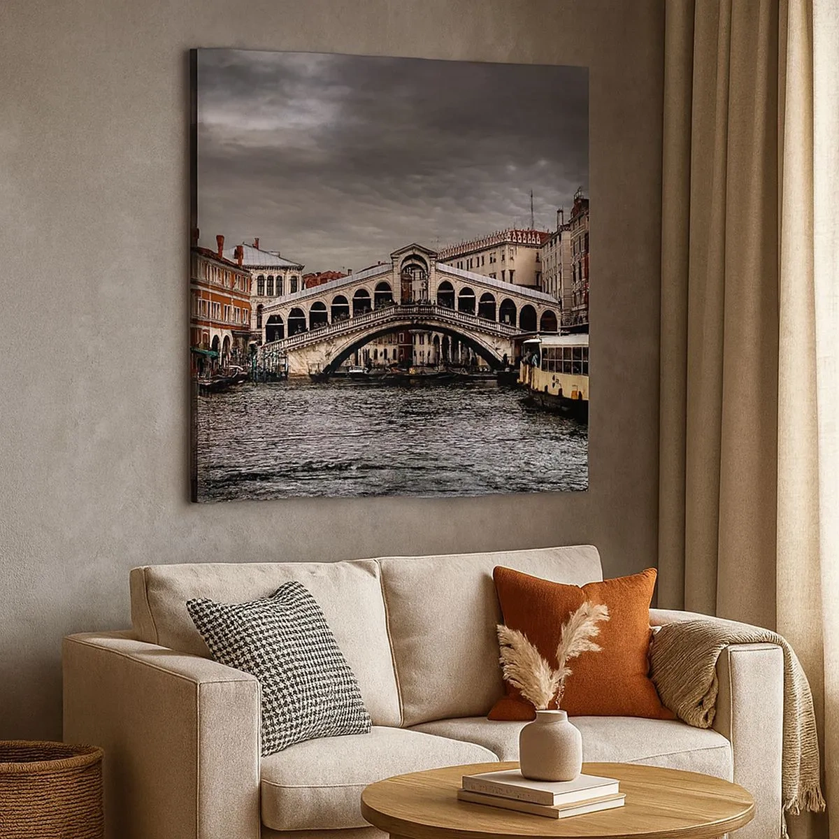 Canvastavla - Bild på duk - Ett löfte om en kväll i Venedig - 30x30 cm