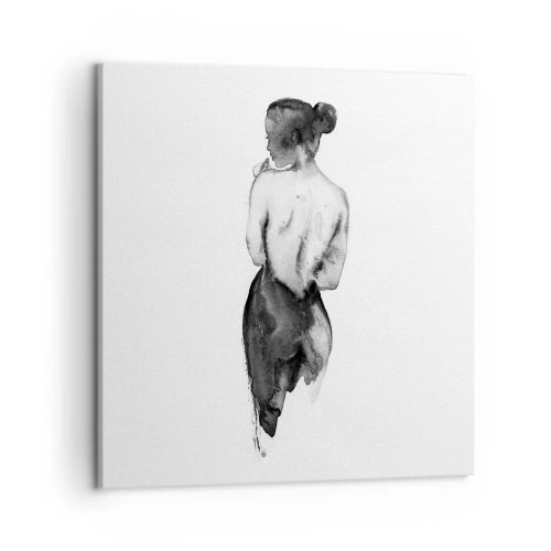 Canvastavla - Bild på duk - Världen försvinner i hennes närvaro - 50x50 cm