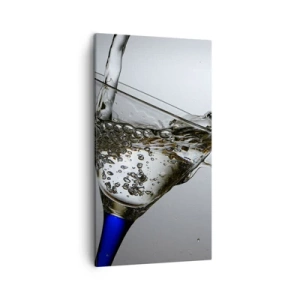 Canvastavla - Bild på duk - Kristallklart vatten i kristallglas - 45x80 cm
