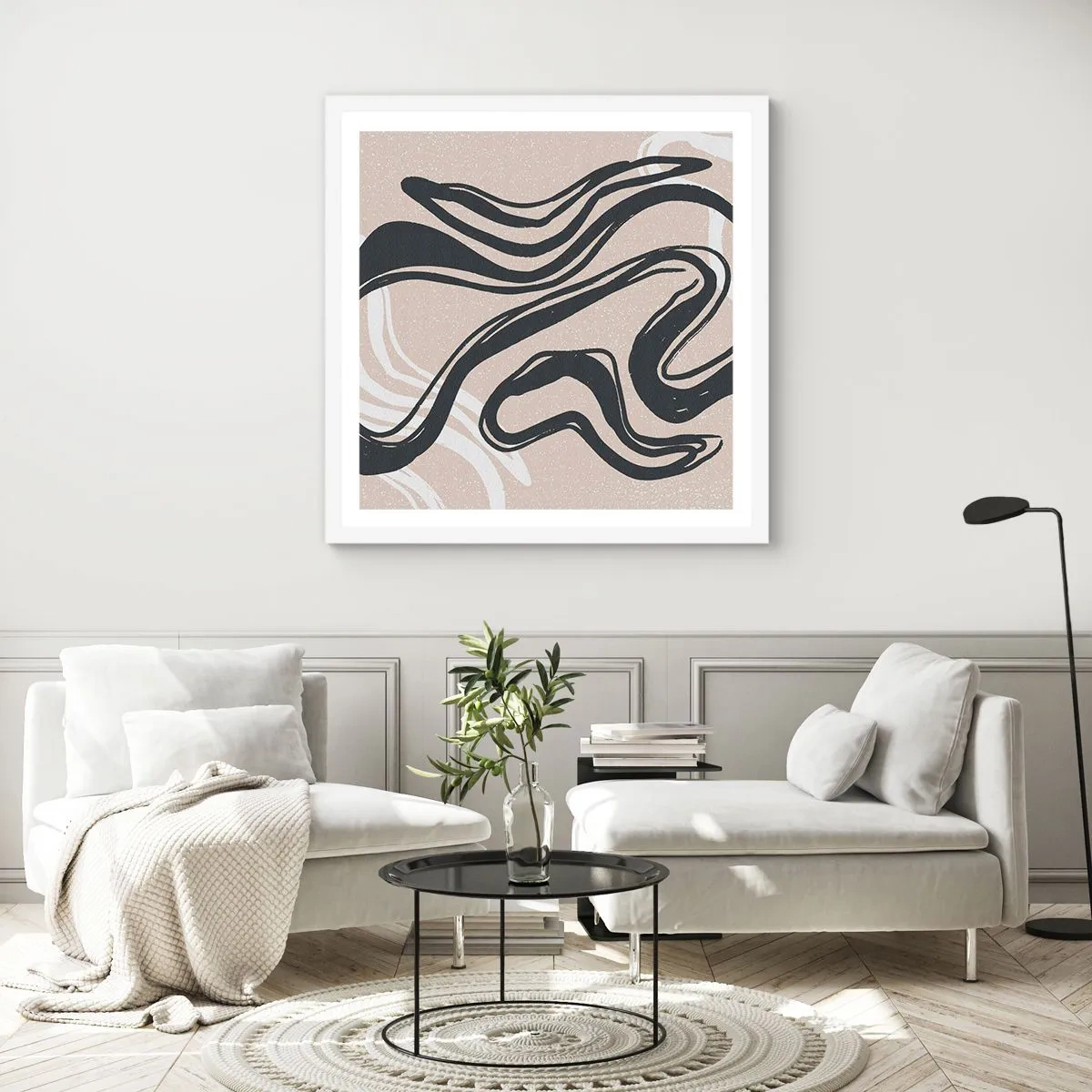 Affisch i vit ram - Mångfaldigt uttryck - 50x50 cm