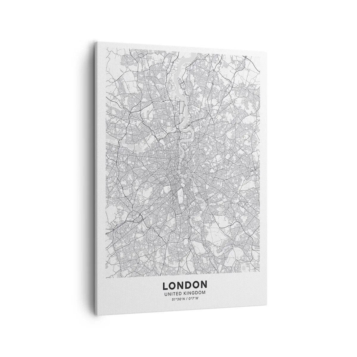 Canvastavla - Bild på duk - Karta över London-labyrinten - 50x70 cm