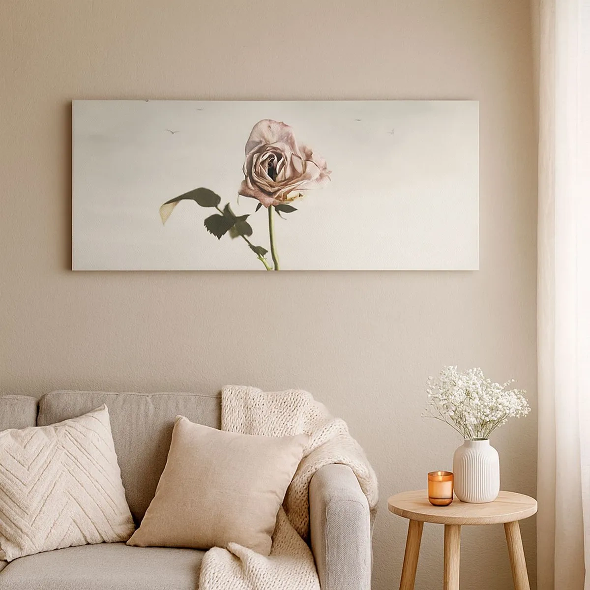 Canvastavla - Bild på duk - Vårens välkomst - 100x40 cm