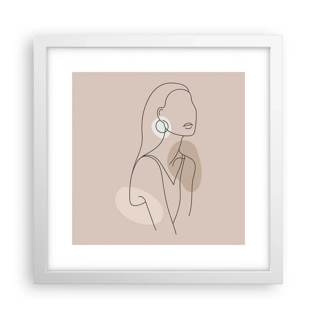 Affisch i vit ram - Flickaktighetens ikon - 30x30 cm