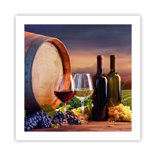 Affisch - Här smakar livet - 50x50 cm