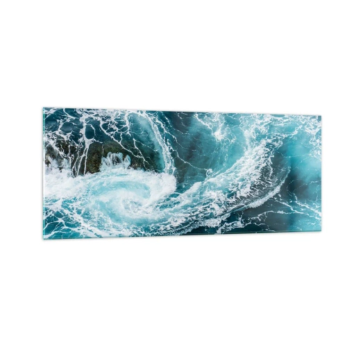 Glastavla - Bild på glas - Porten till jordens inre - 100x40 cm