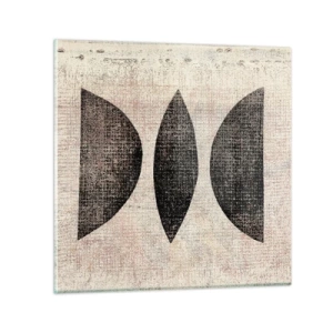 Glastavla - Bild på glas - Etnisk abstraktion - 30x30 cm