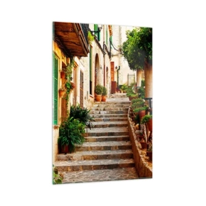 Glastavla - Bild på glas - Magin av en spansk semester - 80x120 cm