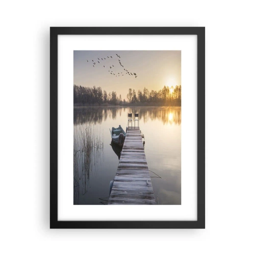 Affisch i svart ram - Kommer tillbaka om en viss tid - 30x40 cm