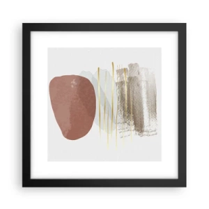 Affisch i svart ram - Abstrakt pelargång - 30x30 cm