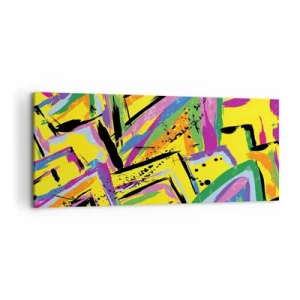 Canvastavla - Bild på duk - Skriker av glädje - 120x50 cm