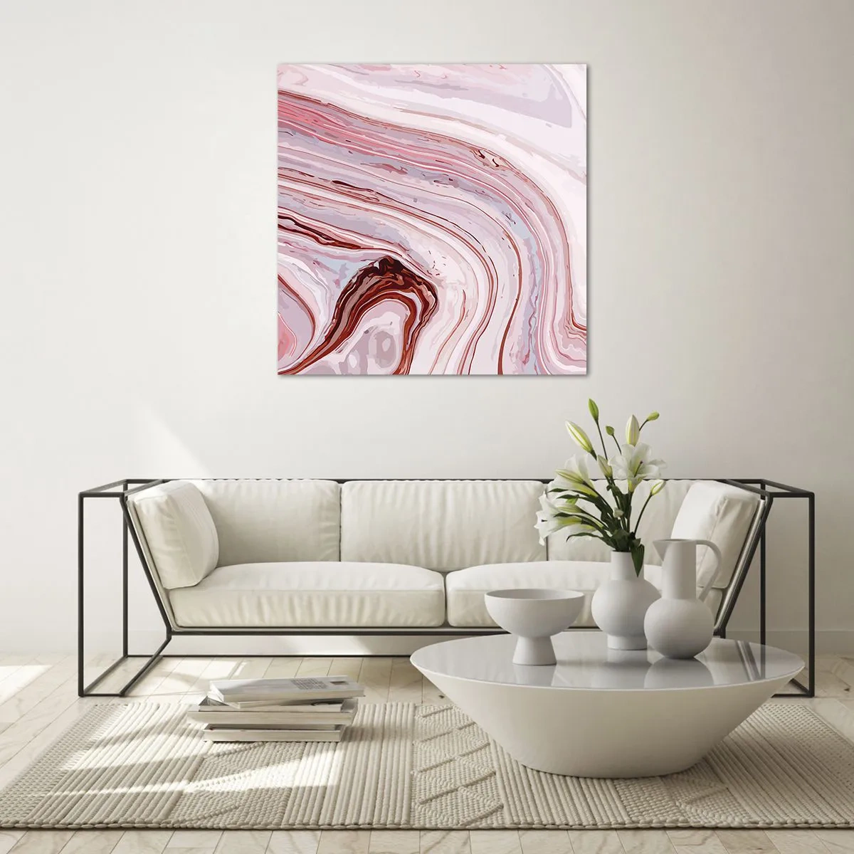 Glastavla - Bild på glas - Rakt fram, sedan neråt åt höger - 60x60 cm