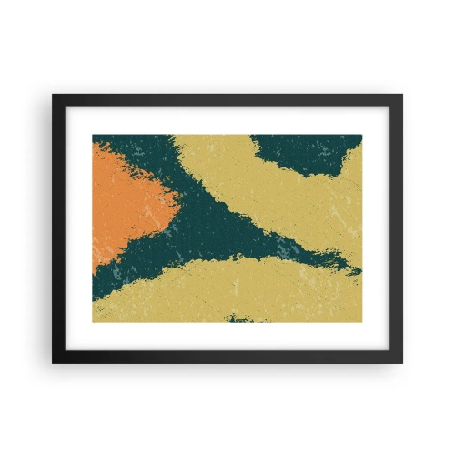 Affisch i svart ram - Abstraktion - i slow motion - 40x30 cm