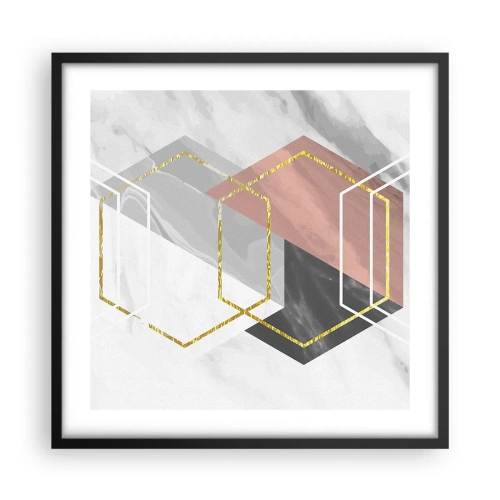 Affisch i svart ram - Kedjekomposition - 50x50 cm