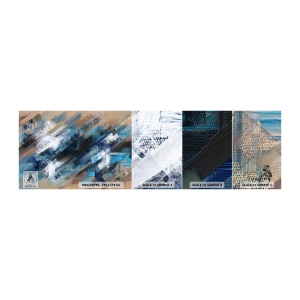 Provbit av självhäftande fototapet Deluxe Sticker - På en blå sluttning - Bit, Abstraktion, Färger - 100x30 cm