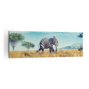 Canvastavla - Bild på duk - Grått är ute - 160x50 cm