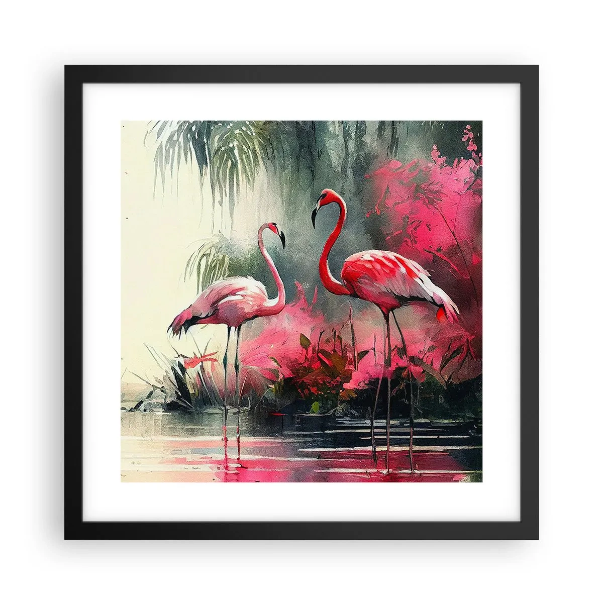 Affisch i svart ram - En lektion i naturlig charm - 40x40 cm